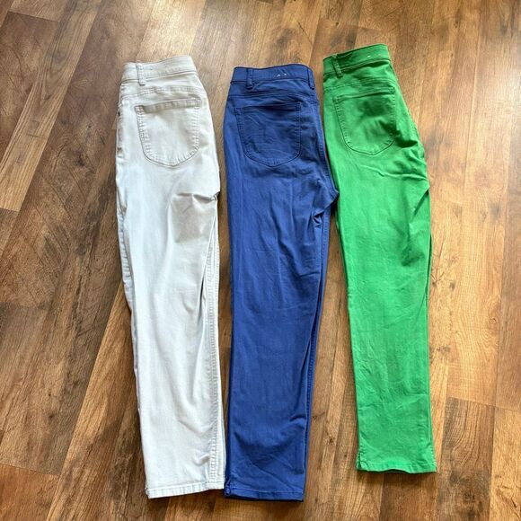 Gibson Latimer Budle Lot of 3 Skinny Pants Women's 8 Royal Blue, Green, Light Bl - Picture 5 of 15